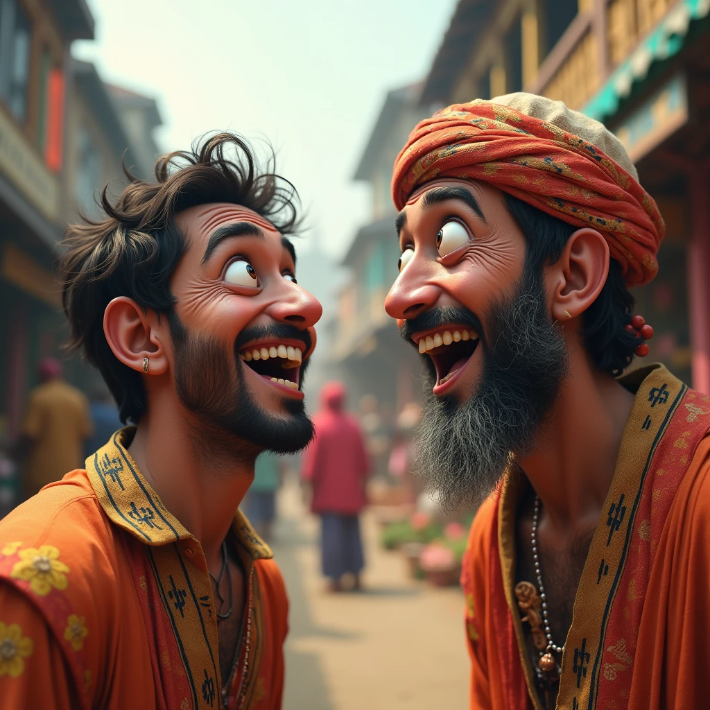 Bangladesh   The man is laughing, Fakir is surprised.