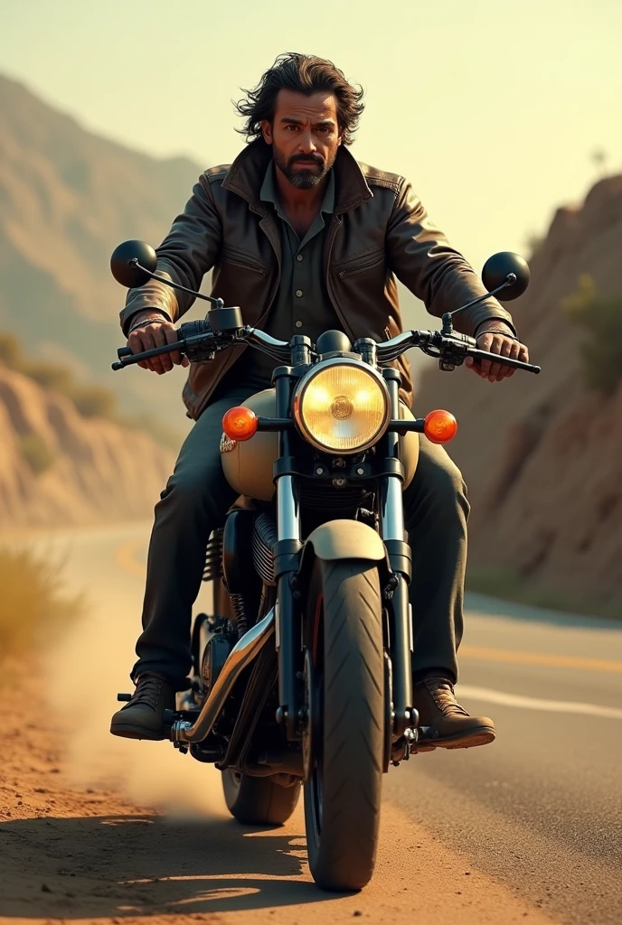 Indian bullet with tall boy