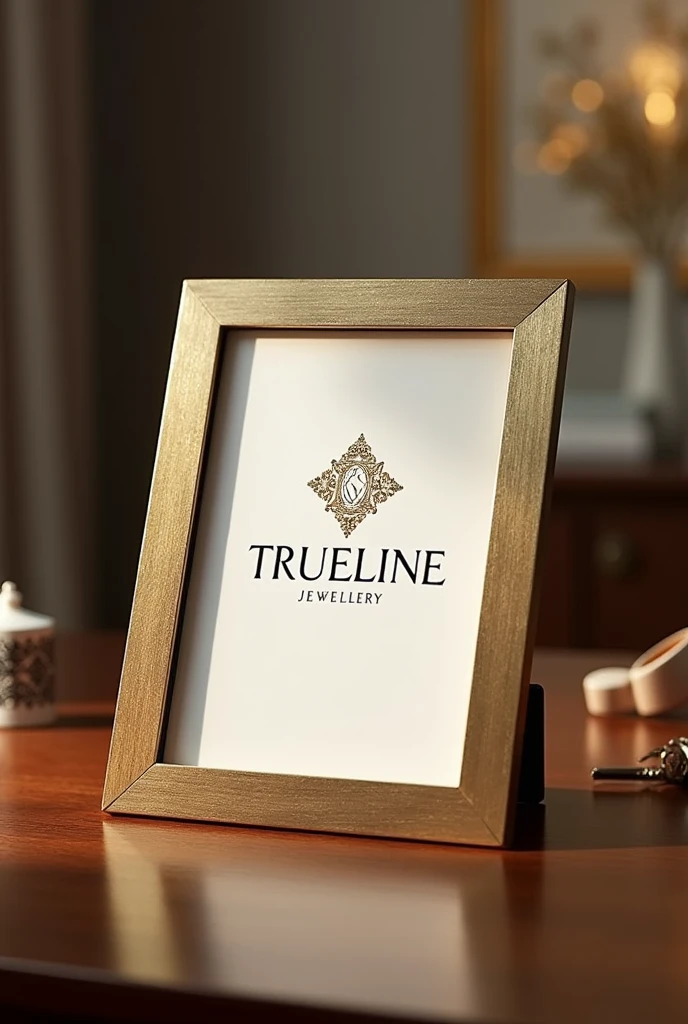 Photo frame with trueline jewellery logo