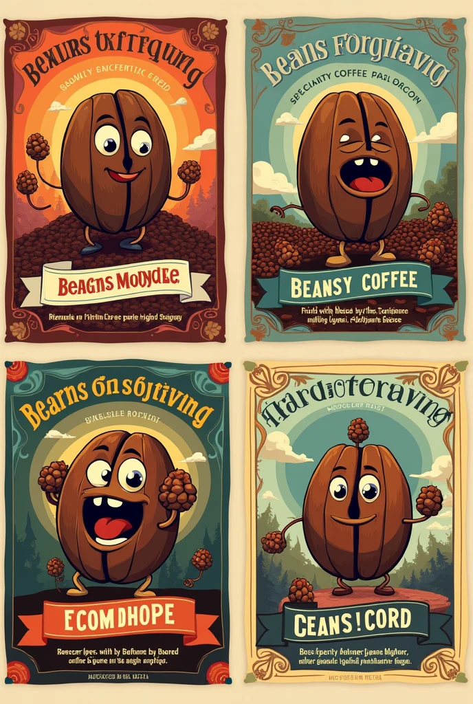 Please Look at BeansForGiving.com see 4 coffee labels ... not to completely deviate from present concept but evolve it to new & exciting..