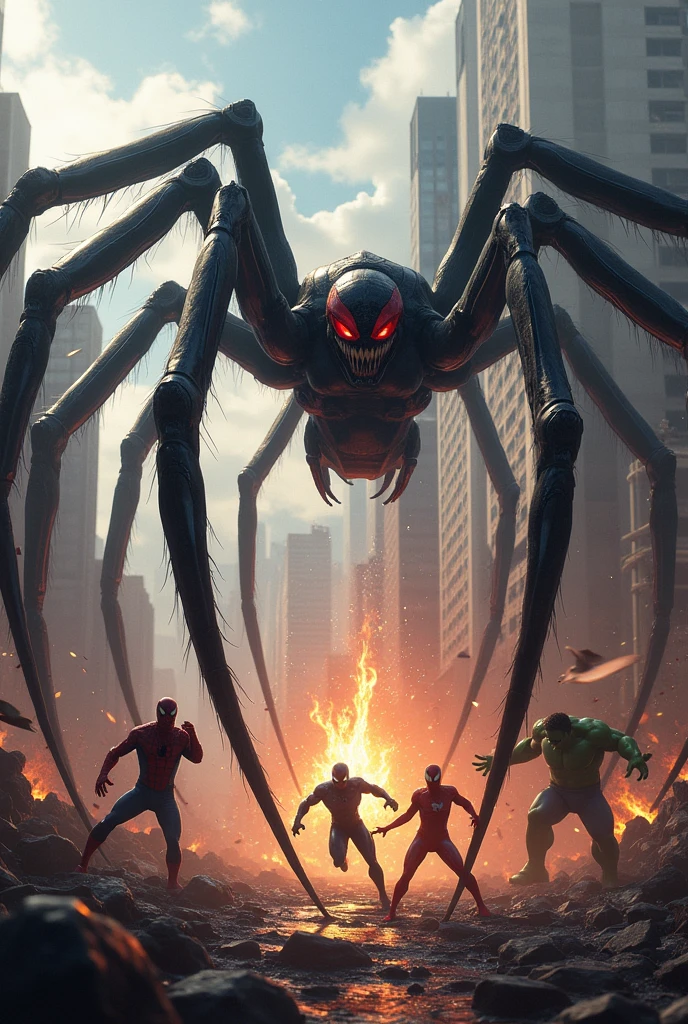 Giant Spiders vs Marvel 