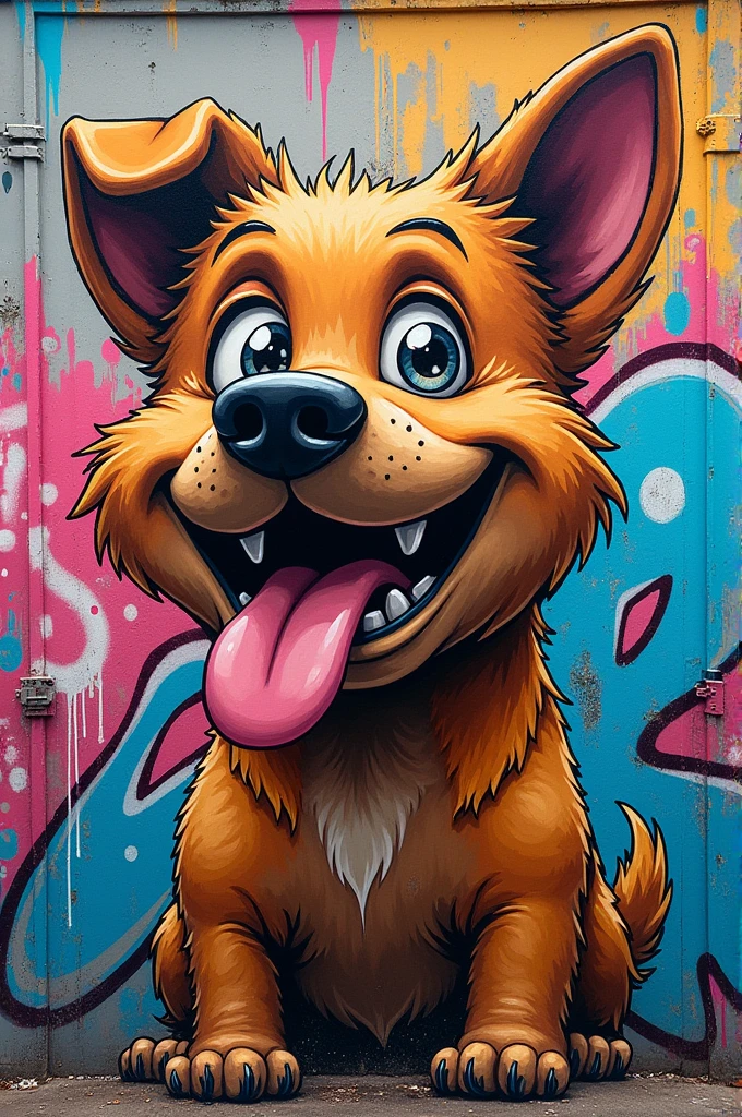 graffiti of a dog