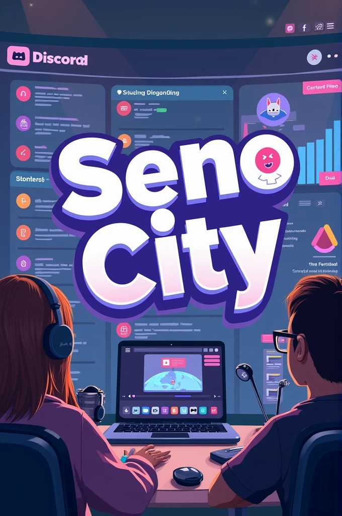 A picture of a Discord server with the words seno city written on it