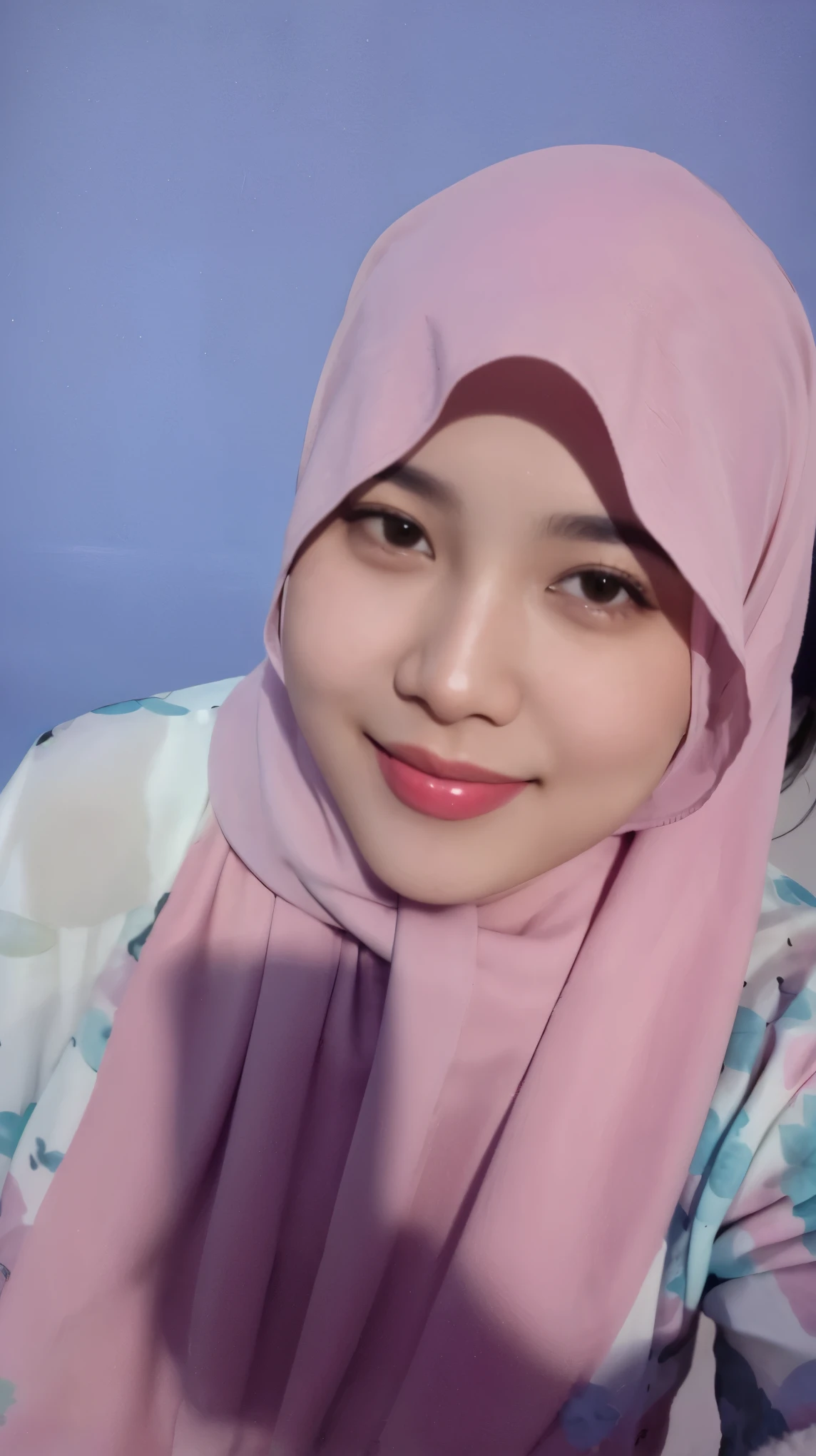RAW photo of a 2 girl wearing hijab,((smile)), highres, high definition quality, realistic), one MalaysianIndonesian women naked, (topless, nude), plump saggy breasts, ((hijab)), (Droopiest Breast)), (realistic skin texture), POV shot, n, ( big Breast)),((tp background)), 8k uhd, dslr, soft lighting, high quality, film grain, Fujifilm XT3, covered dress, patterned dress, gigantic breasts:1.5 , ((HD)) 