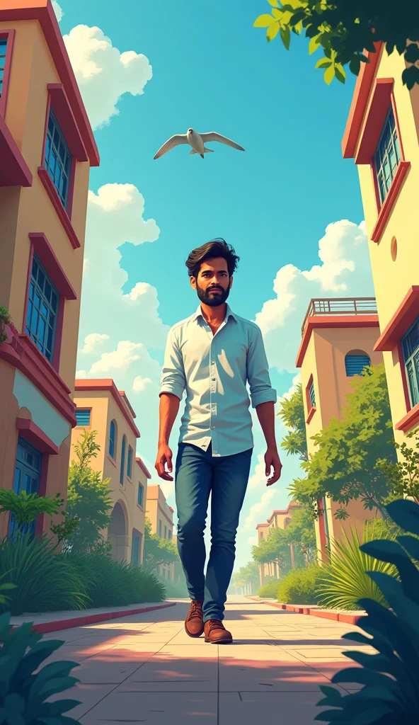 Viral real cartoons in 4K quality create in the style of digital illustration, Rahul's life changed when he made Investment his priority. Previously, he only relied on investments associated with the home, but one day he wondered why not invest outside as well?