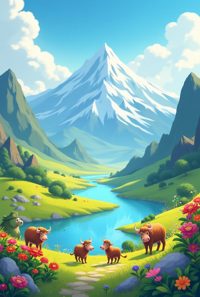 Yading Park Cartoon