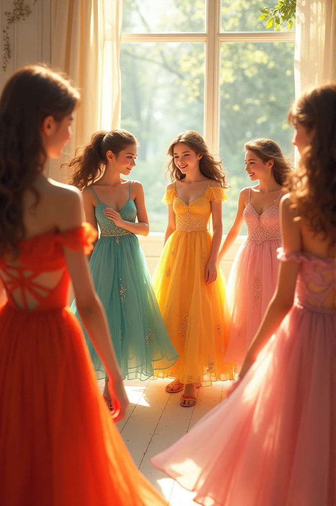 Girls open all dresses