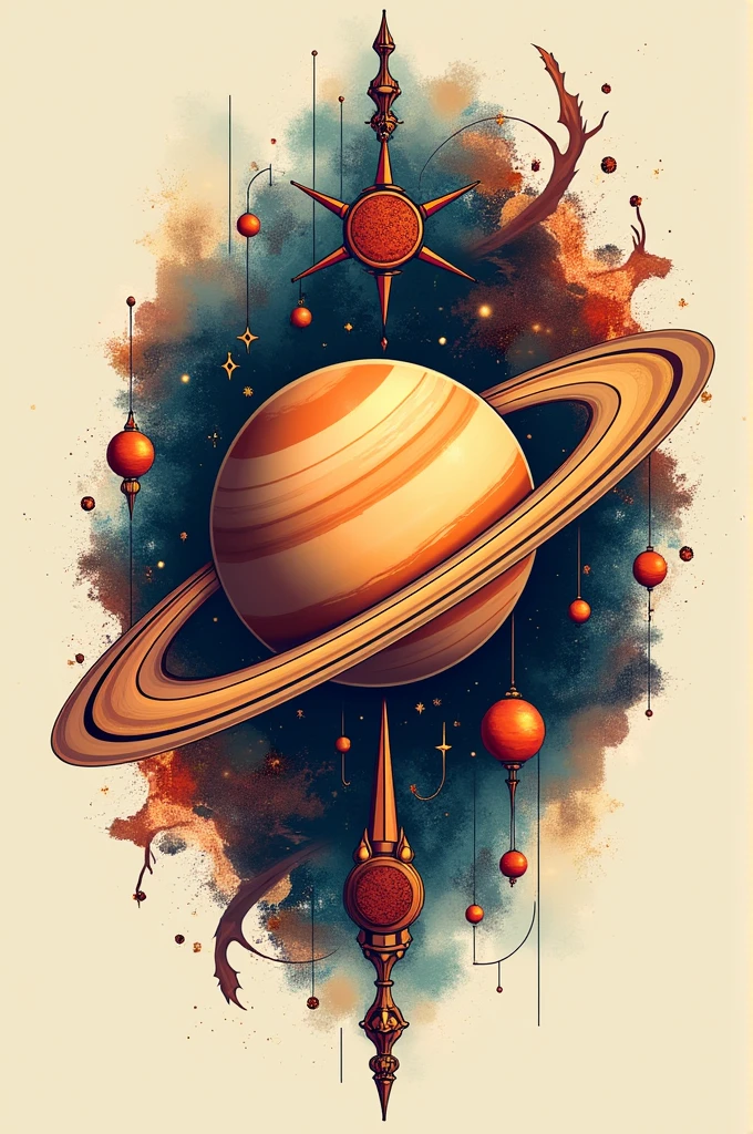 I want a 10cm tattoo with Saturn and something creative