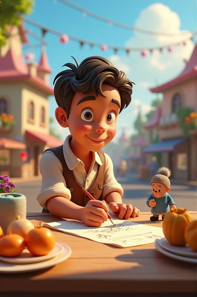 He drew food for the hungry, homes for the poor, 3d animation Disney inspired