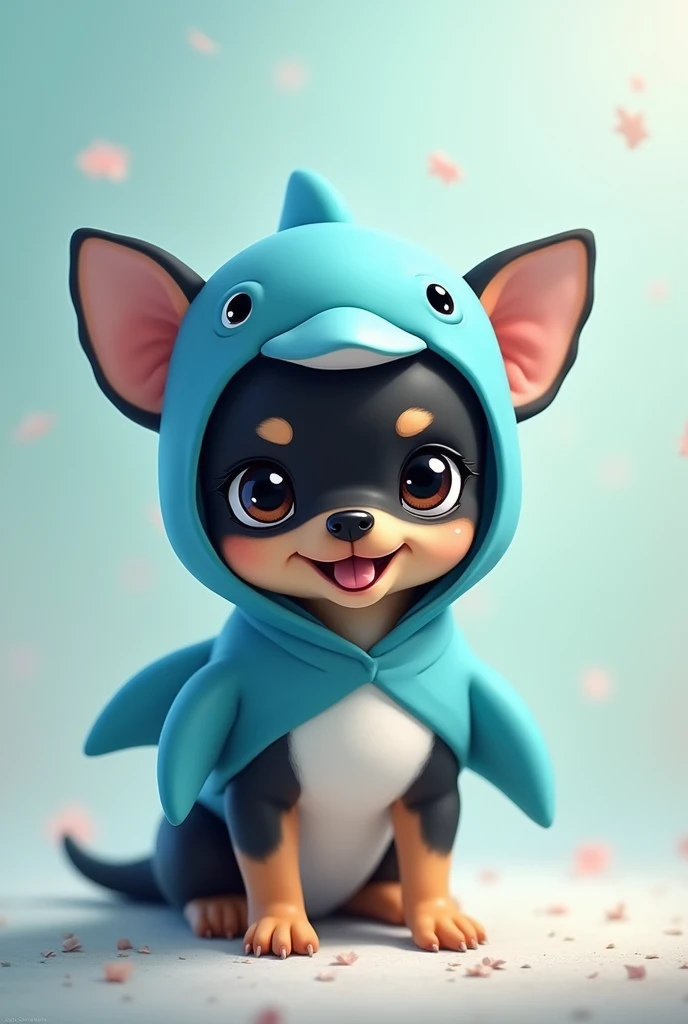 Chihuahua,Anime Touch,Baby dog,Black dog,Dolphin Costume