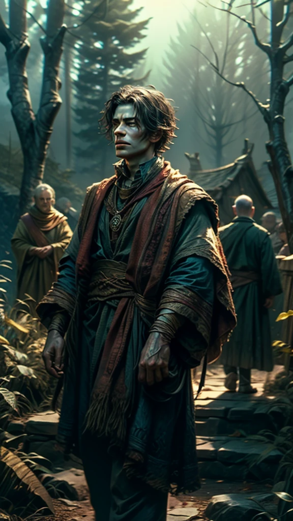 He knew these voices were not of the living; they belonged to the spirits of the lost, cursed to wander the forest for all eternity.