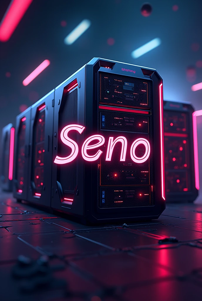 Pictures of gaming servers with the words seno gaming written on them