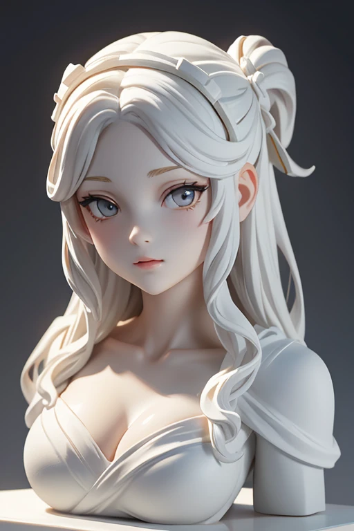 Plaster statue、portrait of woman、白いPlaster statue、Greek style、White Face、White eyes、shadow、Weathering