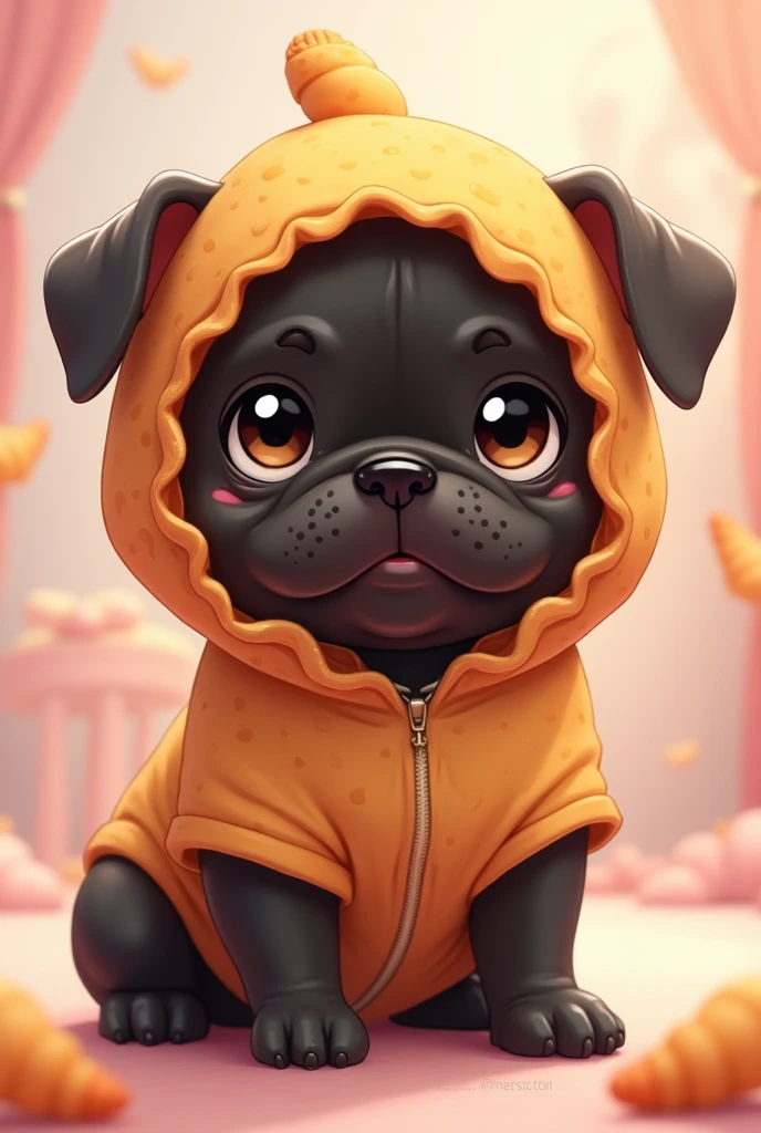 bulldog，Anime Touch，Baby Dog，Black dog，Fried shrimp costume