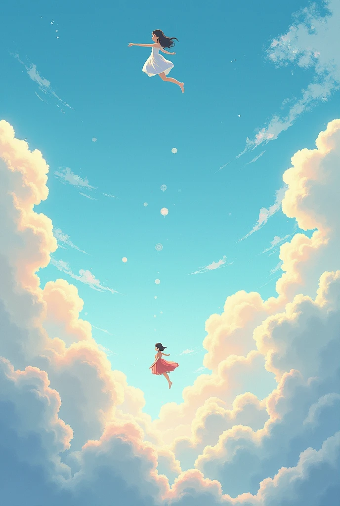 Generate a 8K resolution image in the enchanting Studio Ghibli anime style, portraying a quintessential world of sky that no one has seen or imagined, Emphasize the Studio Ghibli aesthetic with soft colors:: illustration
