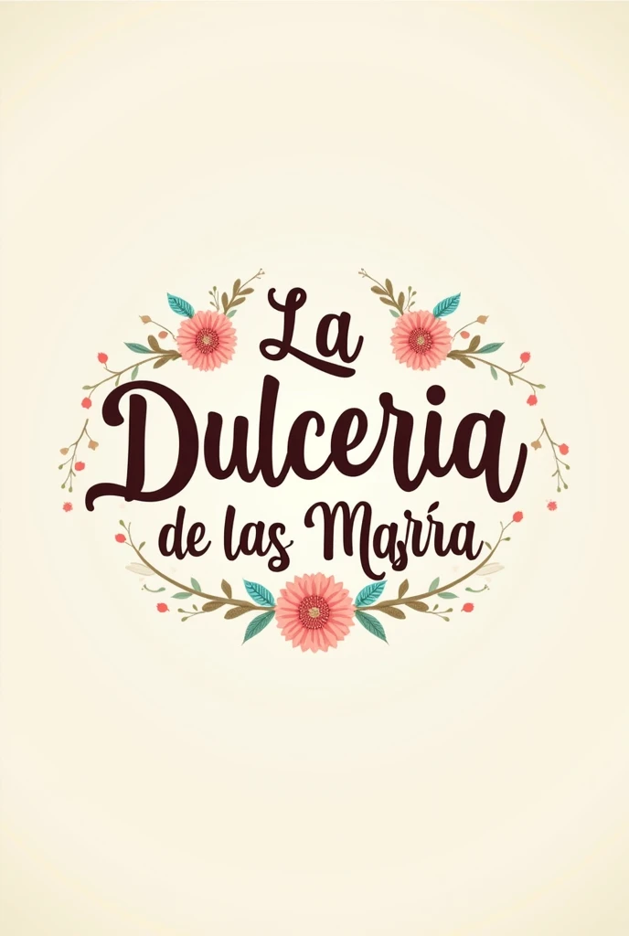 I want a logo with pastel colors for a business with the name "The Marias Sweet Shop" that does not have any English, everything is in Spanish