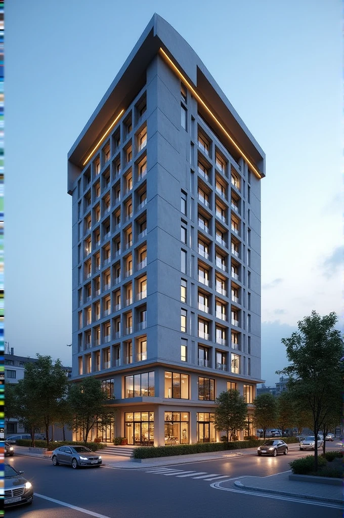 Create a G+18 Hotel building near highway in Srinagar Kashmir