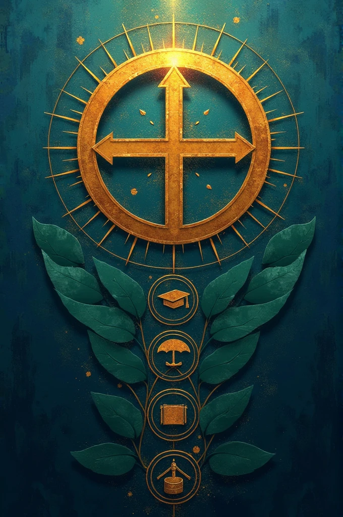 Draw a shield or a circle that symbolizes protection and unity. inside, includes simple icons representing each right: a scale for justice, a book for education, A microphone for freedom of expression, a symbol of equality (as the sign "=") for non-discrimination, and a broken chain for freedom from violence.
colors: Use colors that evoke confidence and seriousness, like dark blue and green. You can also include touches of gold to denote courage and hope..