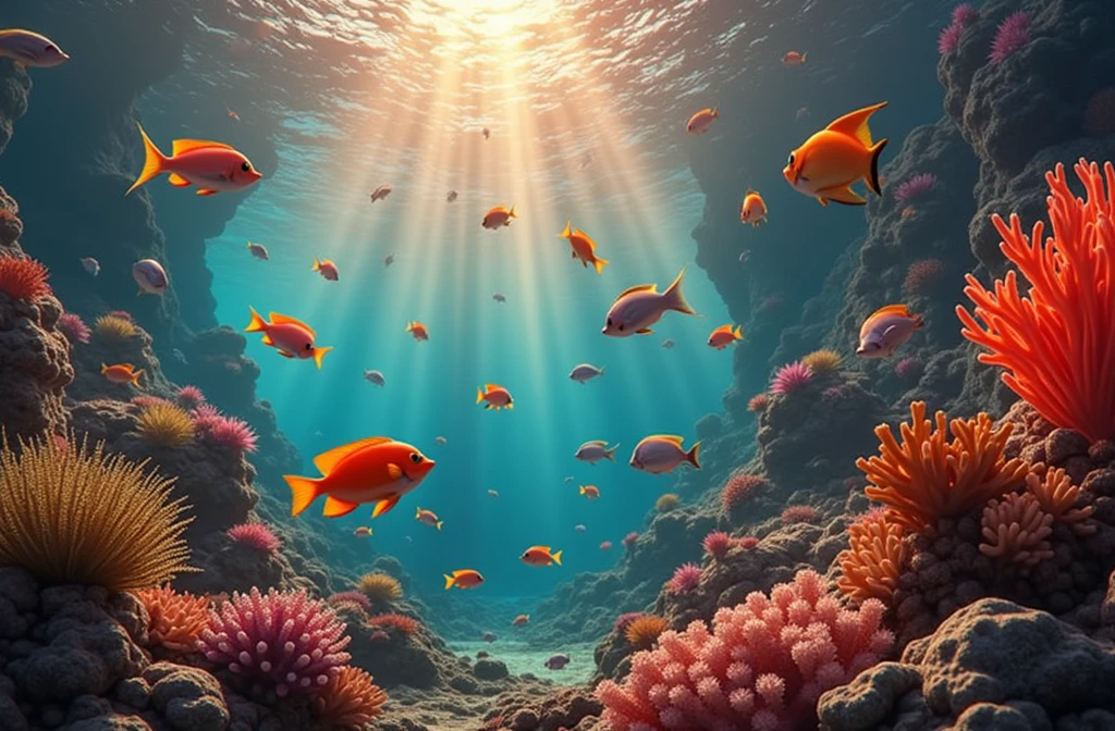 There are many fish swimming together in the sea, Underwater scenery, Underwater ocean, Underwater World, Underwater scenery, see Fish swimming, Underwater scene, Amazing depth, Fish swimming, Life Underwater, Underwater landscape, Coral Reef, 热带Coral Reef, Coral Reefs, seabed, Underwater landscape, 在seabed, colorful Coral Reef, Underwater light, seabed environment, Colorful fish