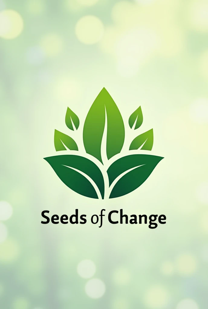 Logo Name "Seeds of change"
2. Environmental Theme 3. To the general public 4. Help the environment 6.colors that can be associated with nature The name of "Seeds of change" in Spanish 

