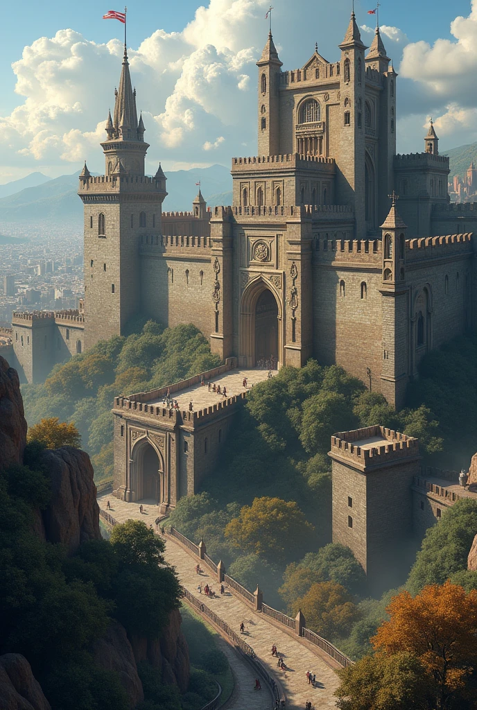 Make a kingdom protected by three immense walls