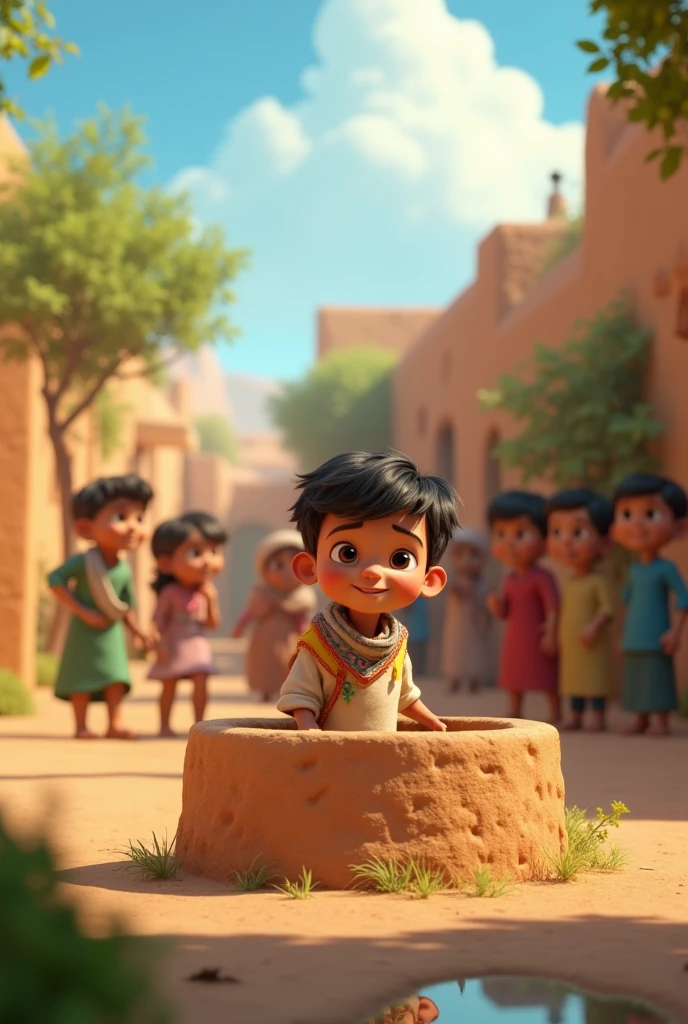  he drew a well for clean water in the village. Ali learned that true magic lies in kindness and sharing.   3d animation Disney inspired