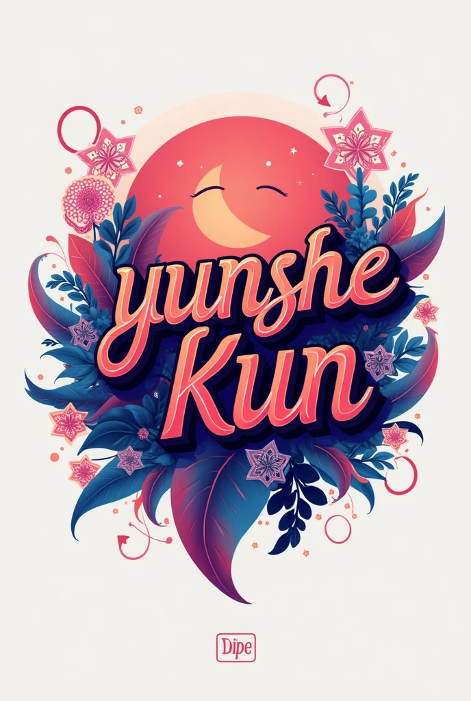Make me a YouTube channel logo with the word YUNSHE KUN