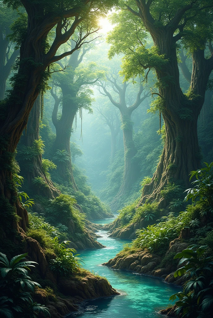 Wild jungle, realistic photo, epic scenery