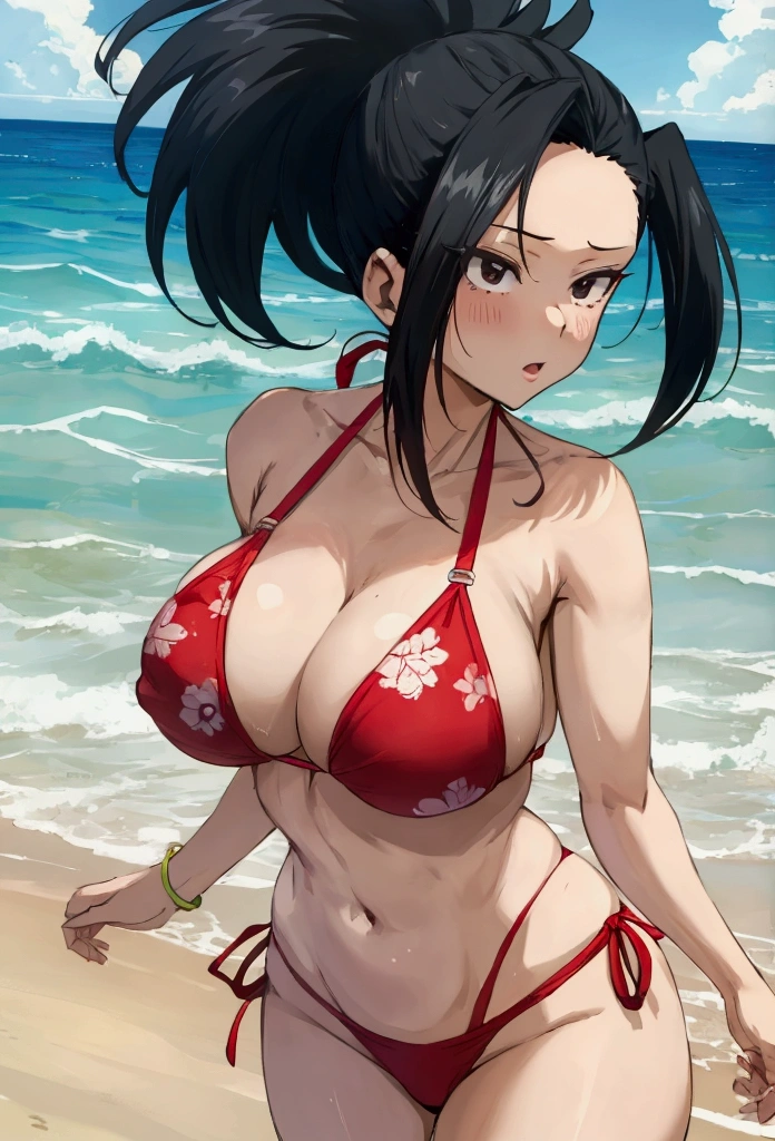 Momo yaoyorozu sexy milf in bikini on the beach