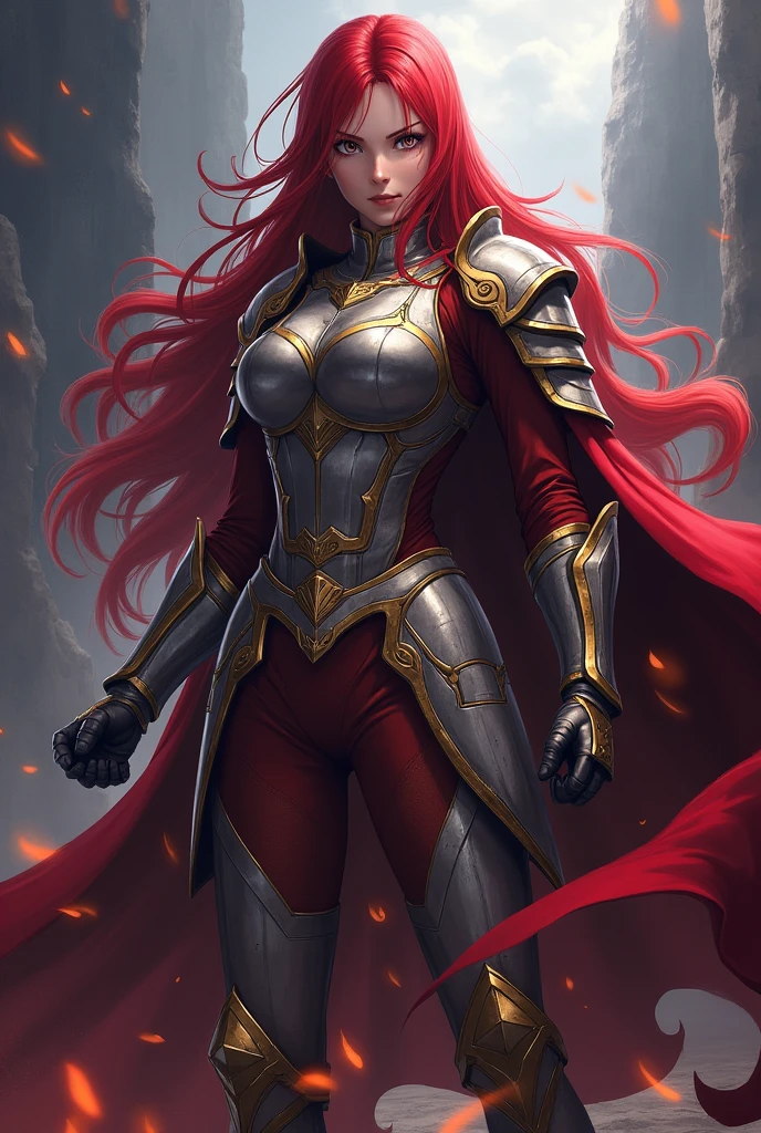 Erza de fairy tails en couche