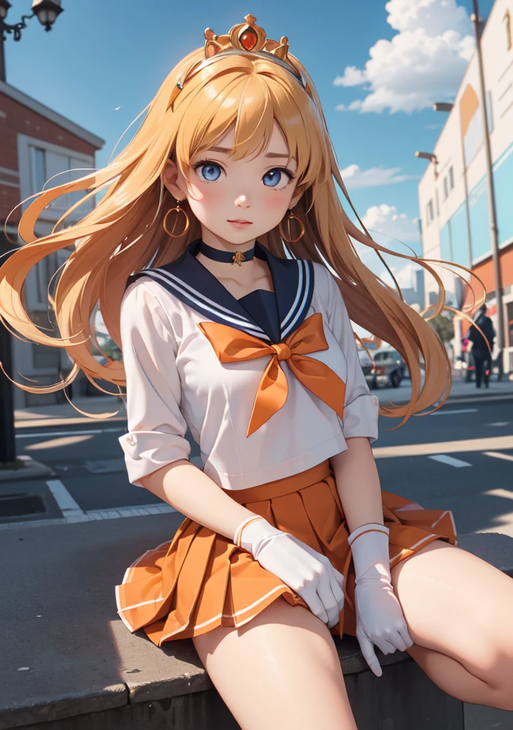 (Absurd, High resolution, formula wallpaper, Poster), (masterpiece, Highest quality:1.2), (figure, Realistic), (Perfect detail, Most detailed, Very detailed), Dramatic Light, beautiful, masterpiece, Highest quality, Very detailed顔, Perfect lighting, One person, Hindea, Sailor Venus, masterpiece, Highest quality, High resolution, Venus 1, One person, alone, Sailor Warrior Uniform, Sailor Venus, aino minako, Blonde, Magical girl, blue eyes, Orange Skirt, Elbow hand pockets, tiara, Pleated skirt, Hair Ribbon, Orange sailor collar, mini skirt, choker, Red Bow, orange choker, White gloves, Very long hair,  jewelry,  Earrings, View your viewers, break (masterpiece:1.2), Highest quality, High resolution, unity 8k wallpaper, (figure:0.8), (beautiful細部までこだわった目:1.6), Very detailed顔, Perfect lighting, Very detailedCG, (Perfect hands, Perfect Anatomy),((Spread your legs, Lift your legs, hold one&#39;s thighs:1.5)), Shot from above, Manguri Gaeshi, ((lying on bed:1.3)) , spread legs, legs up, nsfw, legs up high, spread legs, ((hold knees, vagina, from below:1.3)), ((Focus on pussy:1.5)), ((Spread the labia majora apart with both hands:1.5)), ((Show the urethra:1.3)), ((pussy juice:1.0))