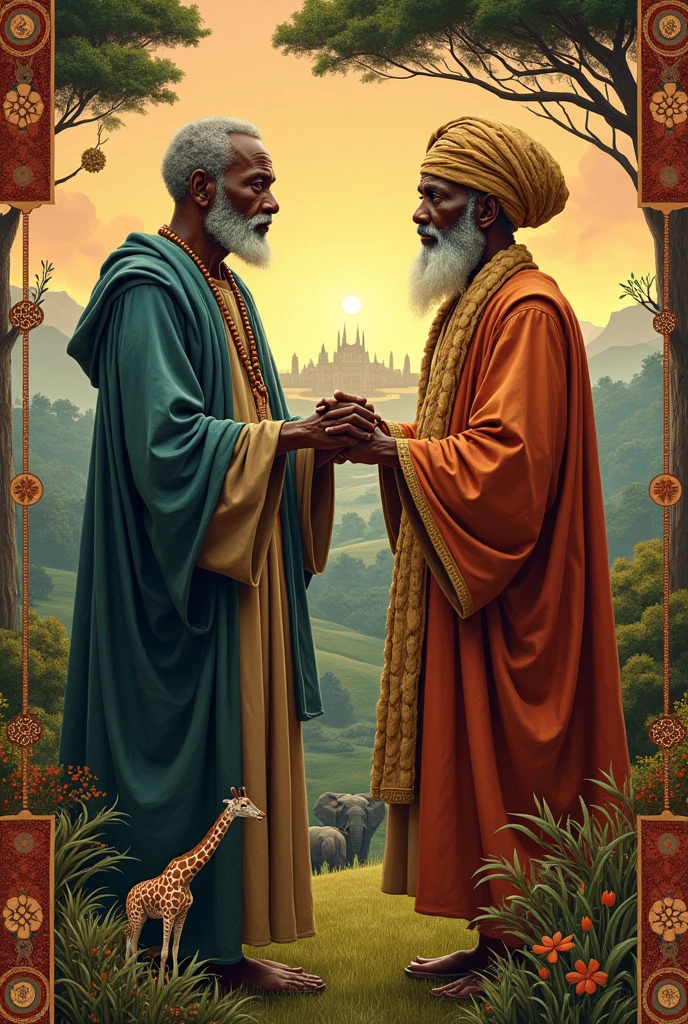 A book cover depicting themes of African and European History