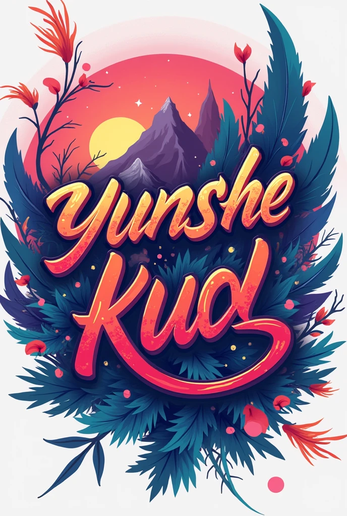 Make me a YouTube channel logo with the word YUNSHE KUN