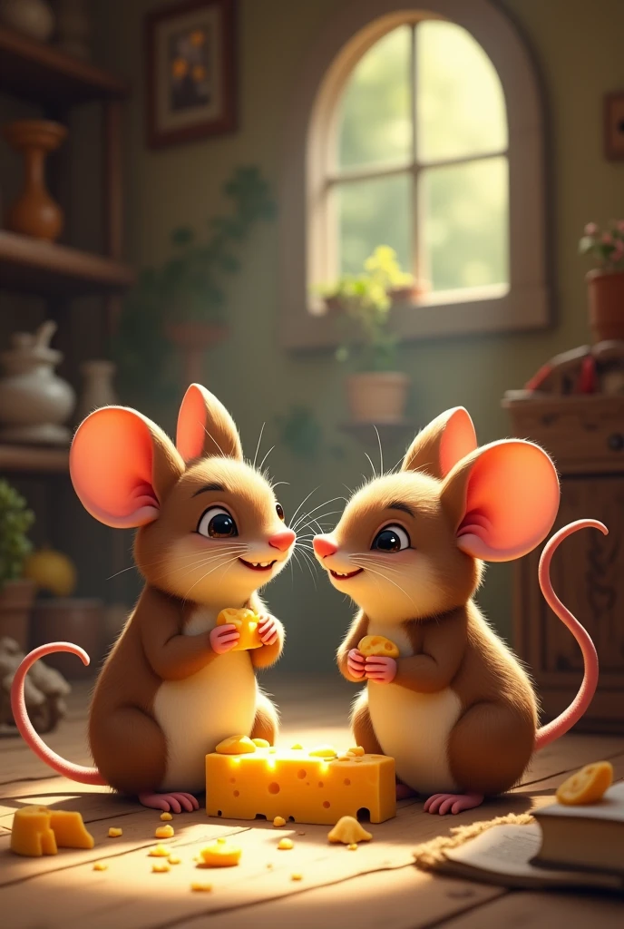 Tito the mouse and Lala the mouse finally enjoyed the delicious cheese, and Tito learned a valuable lesson: 

although frustration can make us want to give up, with the help of friends and a little patience, We can overcome any challenge.
