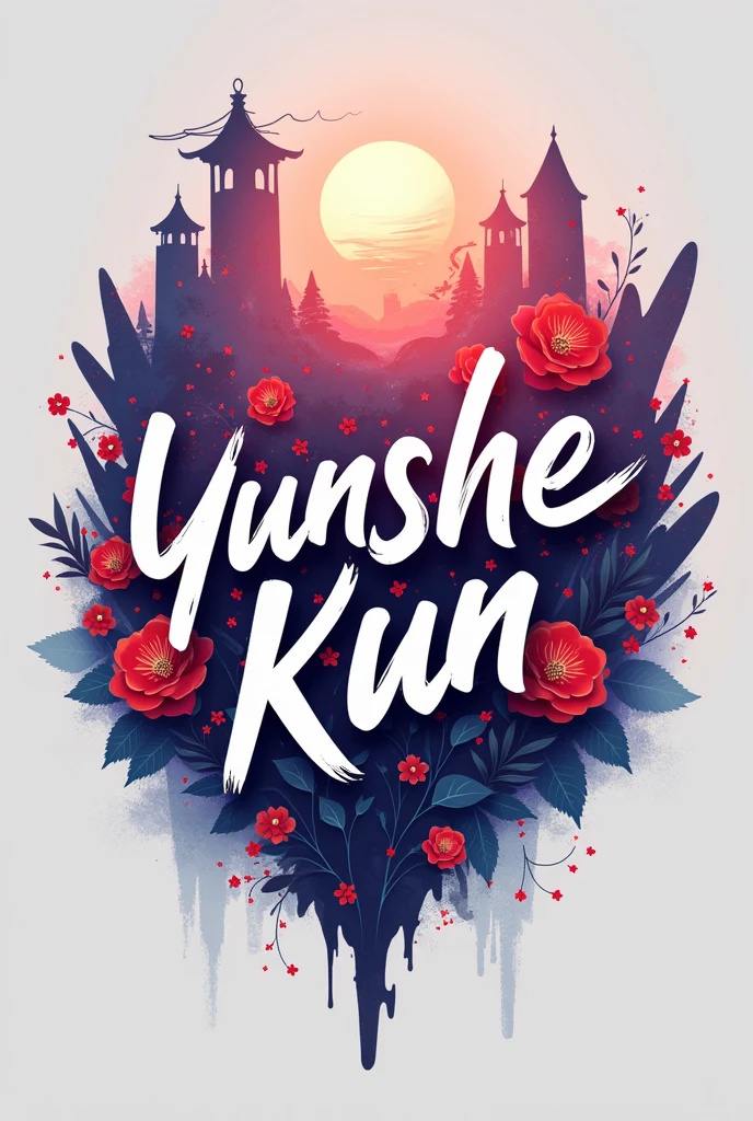 Make me a YouTube channel logo with the word YUNSHE KUN