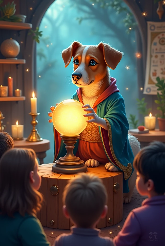 Dog giving out horoscopes readings