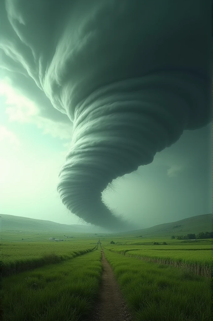 4.6 Mile wide Wedge. tornado Over grassy fields