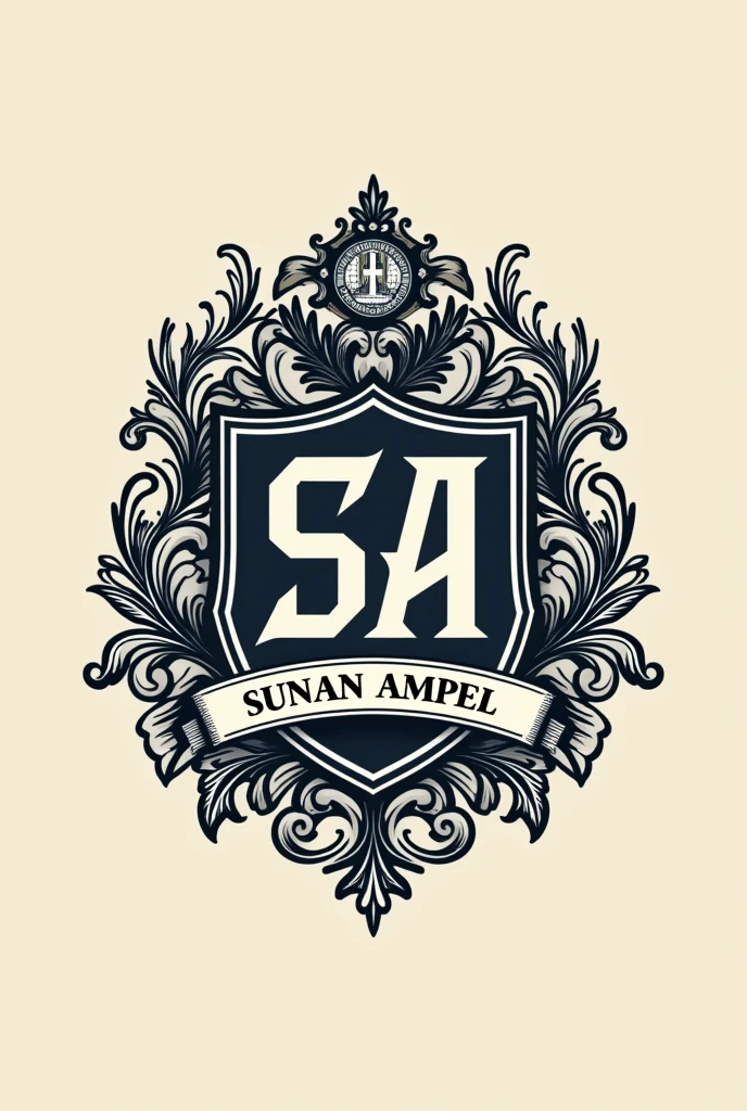 create a school logo named "Smk Sunan Ampel", make it like a university Oxford logo