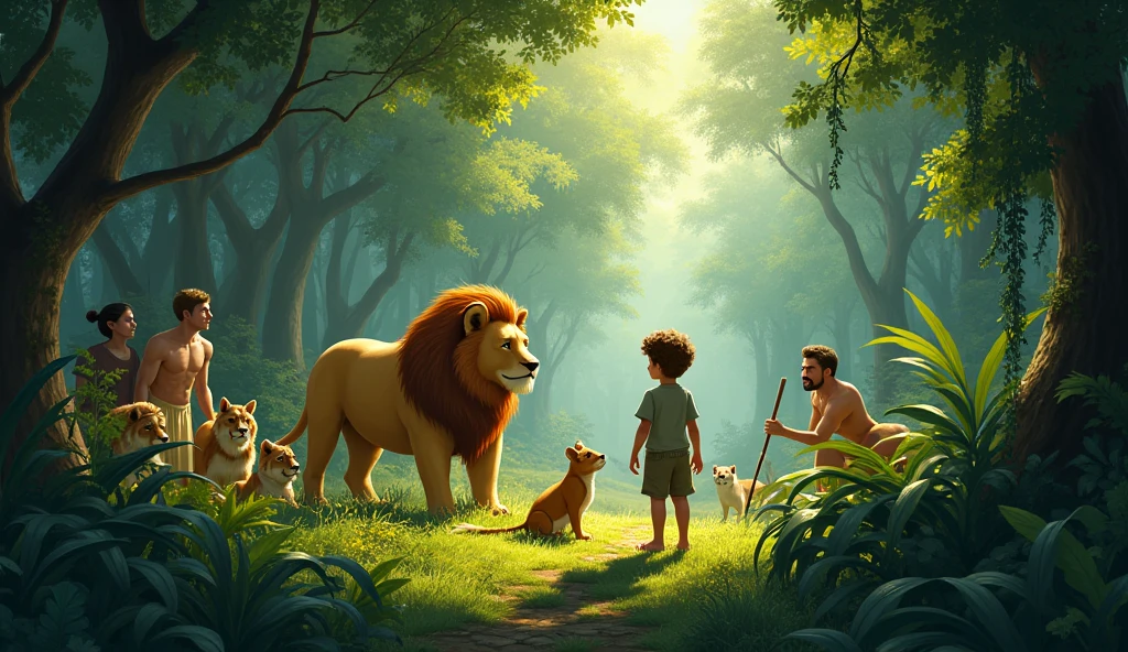 The villagers soon learned of Oliver’s special bond with the lion and the jungle creatures. They began to respect the jungle even more, knowing that their beloved Oliver was its guardian, guided by the wisdom and strength of the King of the Jungle.