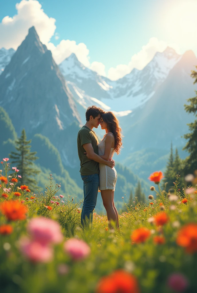 Beautiful nature with couple
