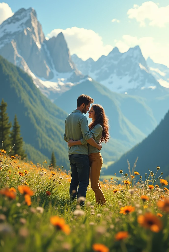Beautiful nature with couple