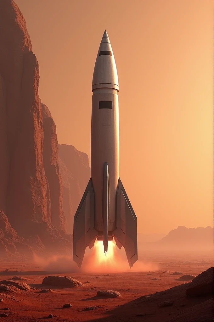 a rocket in a mars