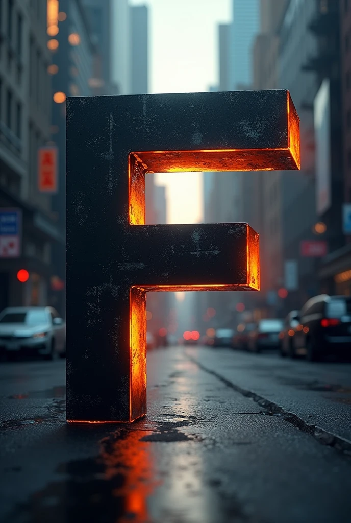 Make a logo with the letter F that has an urban and slightly elongated typography
