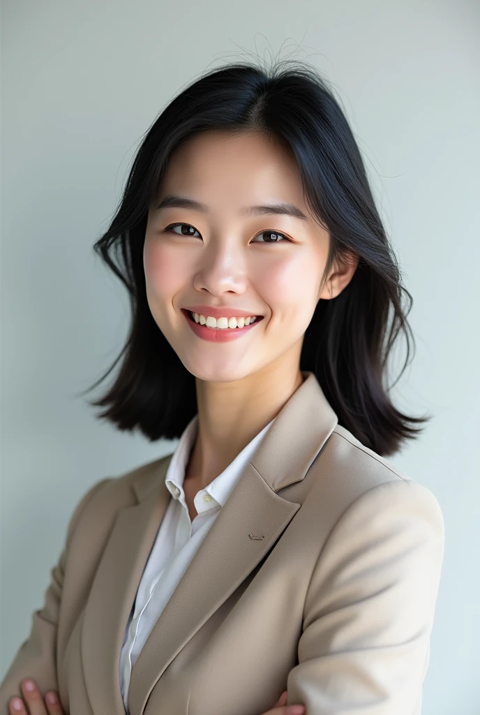 Create SK group ID photo with Korean name 에스케이" Add Employee Name/ Year of birth Alias:
Position: Interpreter/ ID Secretary:
Oh, change your ID photo to female, create an HD photo, and the company's logo is red.