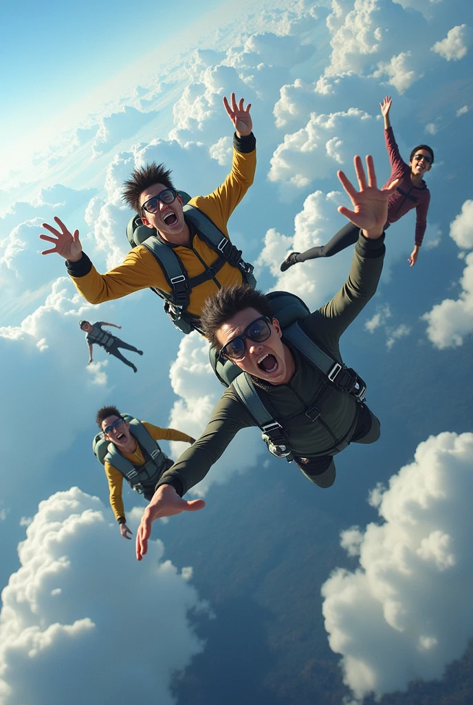 Many crazy people jump out of planes with no parachute on their shoulders