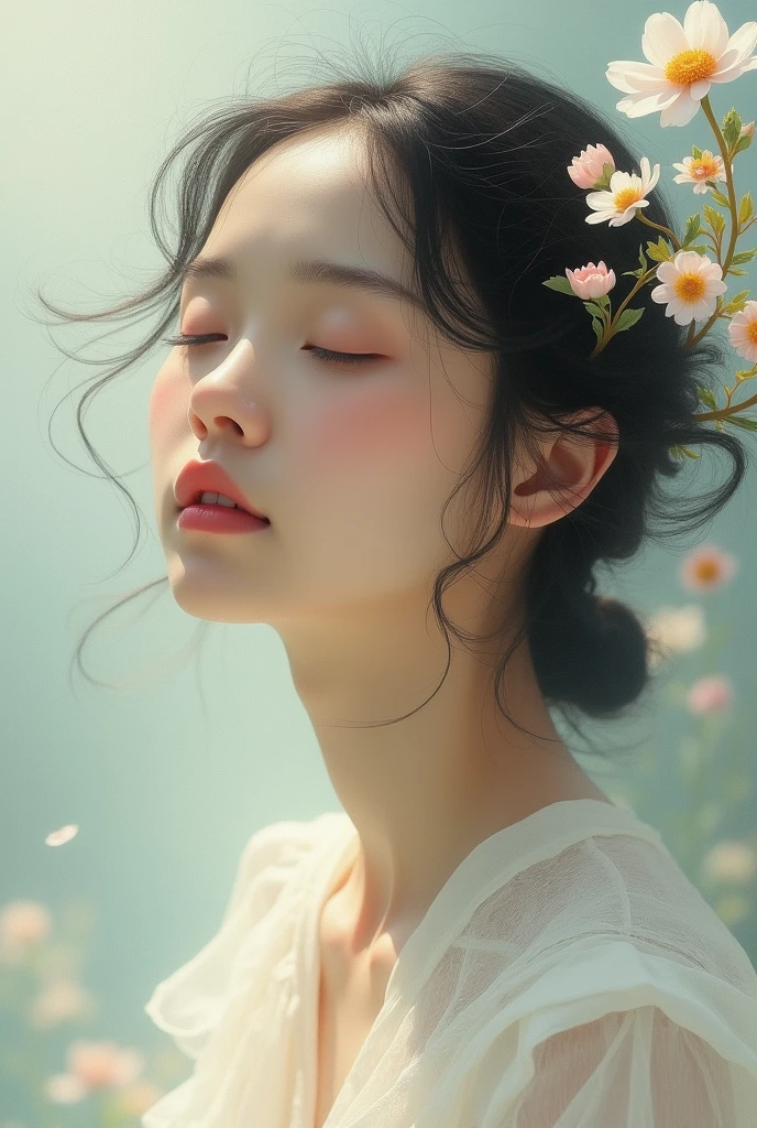 Beautiful fweet of an asian woman