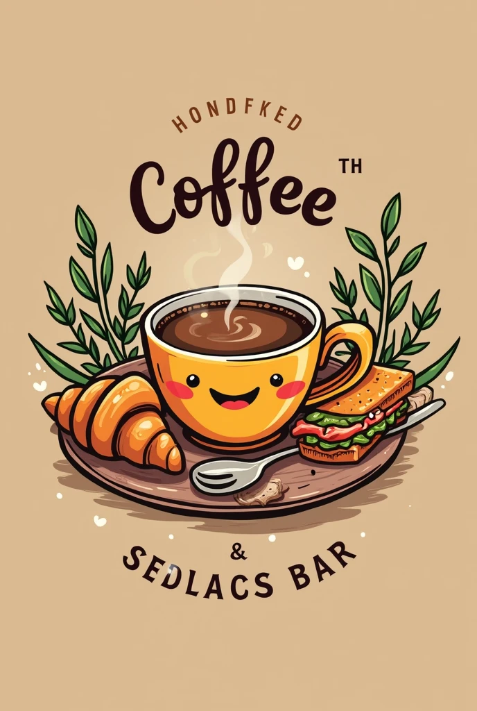 Coffee shop and snack bar logo