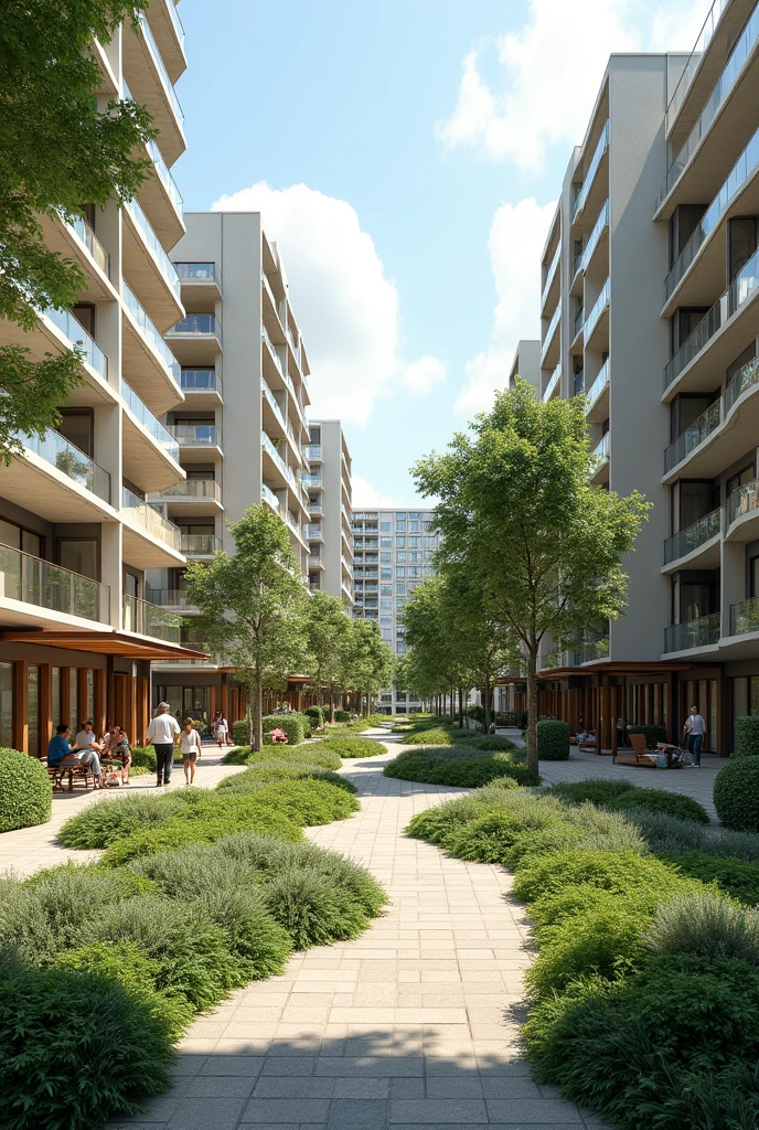 Spaces will be created for purely recreational use., such as parks and spaces for outdoor activities. This will also reduce heat islands.. And provide security and comfort to the user, providing them with an ideal home for their needs.carry out activities that promote social interaction, the well-being and quality of life of residents, within a residential complex, without pool