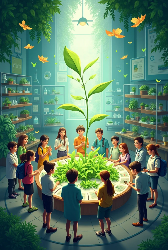A science poster related with Botony that welcome. Fresher on orientation day, timing 10Am to 12pm on