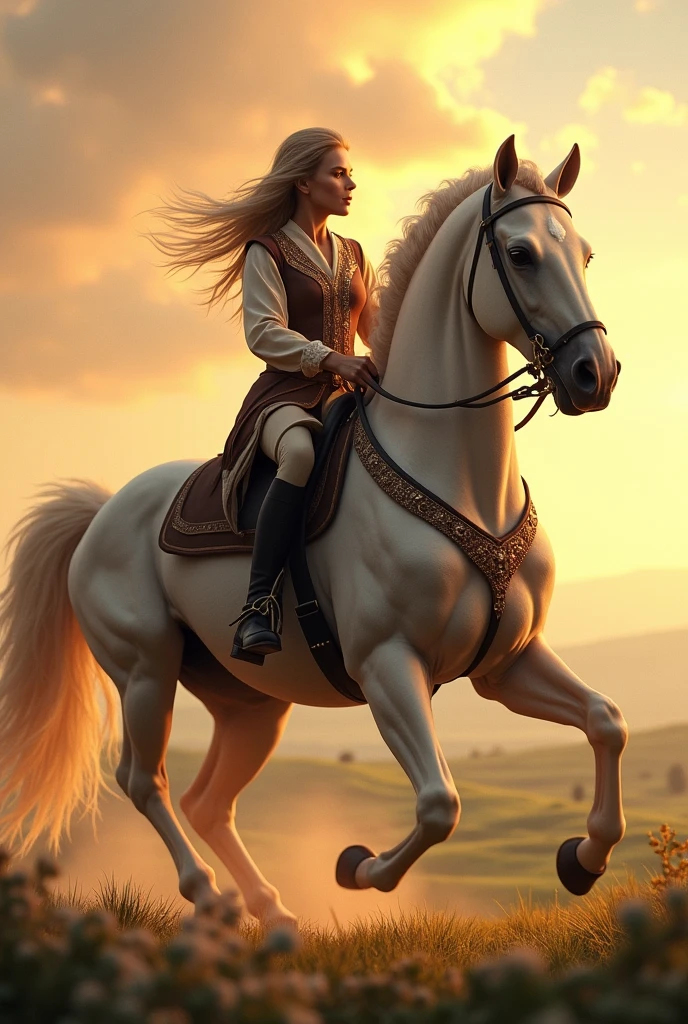 Beautiful horse with rider